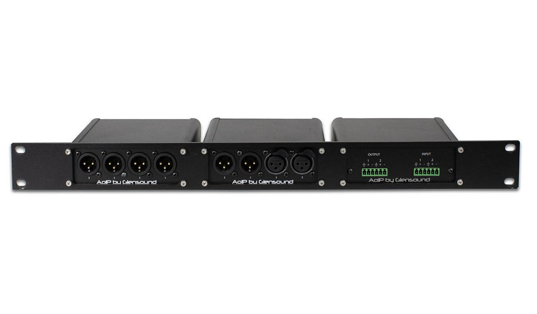 AoIP-RK - 1u 19" Rack Panel for the AoIP units in extruded metal cases