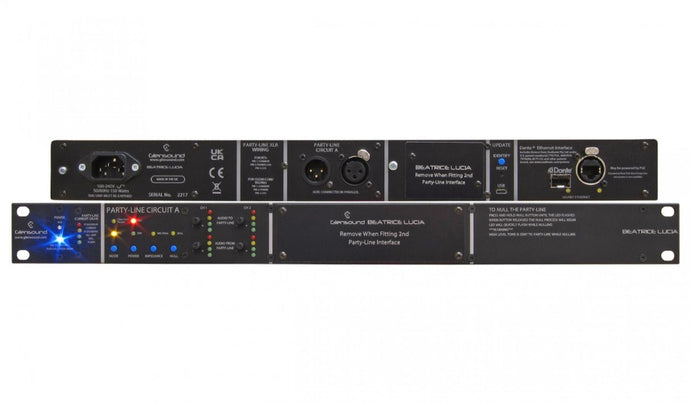 Beatrice Lucia 1 - Single 2 wire Clearcom/RTS interface to Dante. 19"