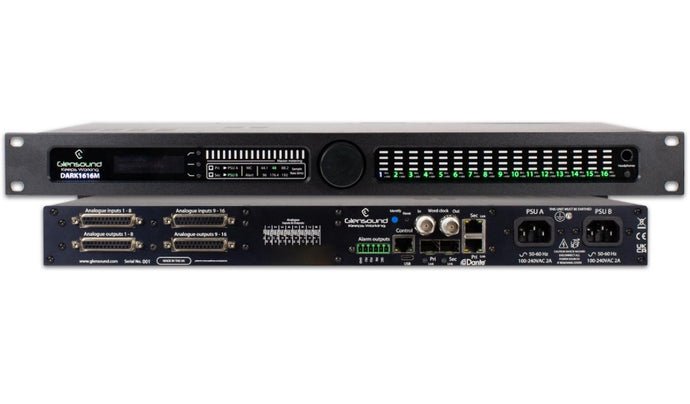 DARKDAWN 1616M - 16 in 16 out, analogue interface, with front panel control.