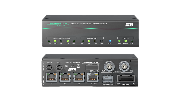 EXBOX.SG Rev2.0 - 128ch SoundGrid/MADI Converter
