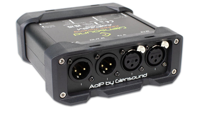 AoIP22M - Two Channel Dante Mic Amp With 2 Channel Return