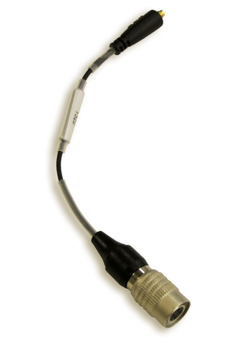 Interchangeable locking 4-pin Hirose X-connector for Audio-Technica cW-style transmitters