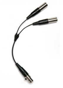 Two microphone combiner for Point Source Audio TA4F Shure-terminated microphones