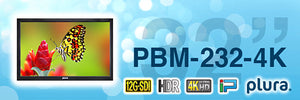 PLURA PBM-232-4K 32" - 4K Broadcast Monitor