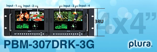 PBM-307DRK-3G 4x4" Rackmount Broadcast Monitor
