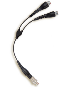 Two microphone combiner for Point Source Audio Lemo- style terminated microphones